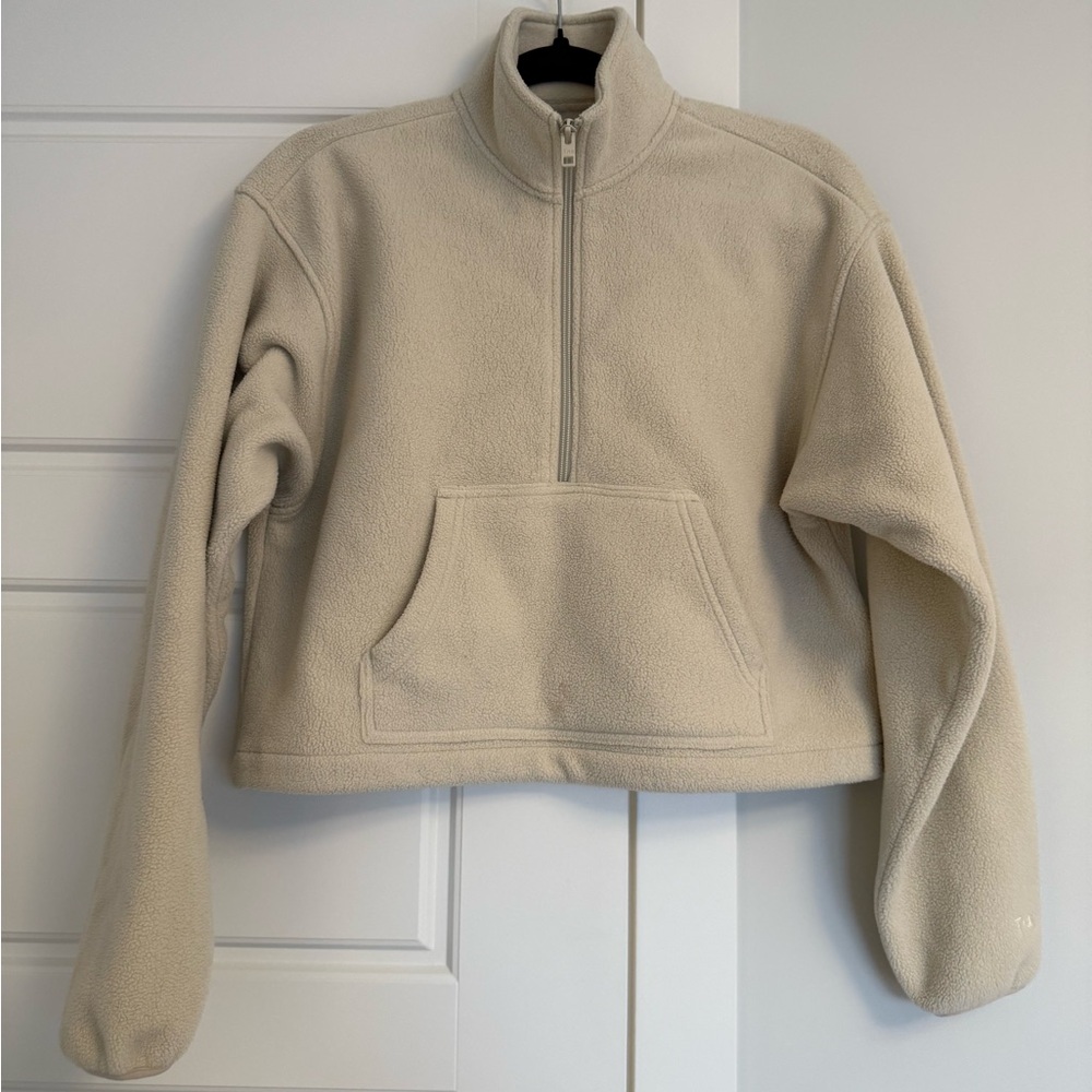 TNA Cream Fleece Half-Zip Sweater